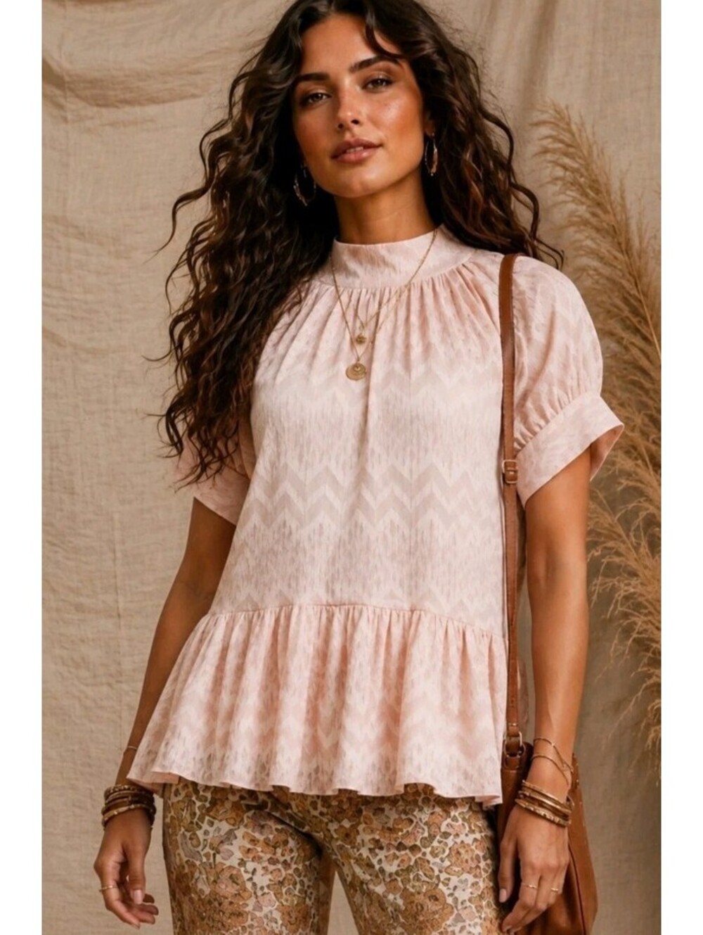 Opening Ceremony Top Pink Size M Puff Sleeve Ruffle Bow Back Back NWT $350 #CC